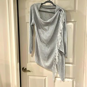 Women’s never worn convertible cardigan. Grayish blue.